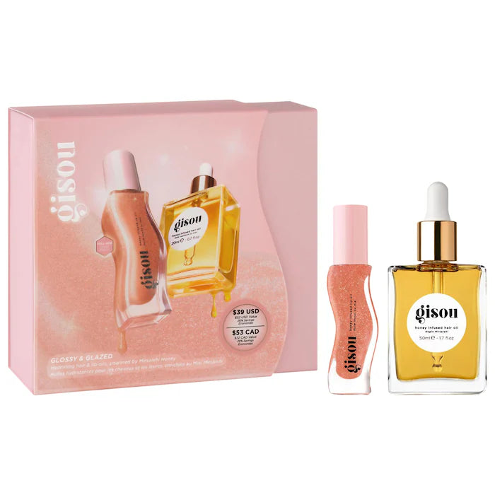【日本未発売】gisou Glossy & Glazed Set Buy Gisou Glossy & Glazed Hair & Lip Oil Gift Set in Egypt
