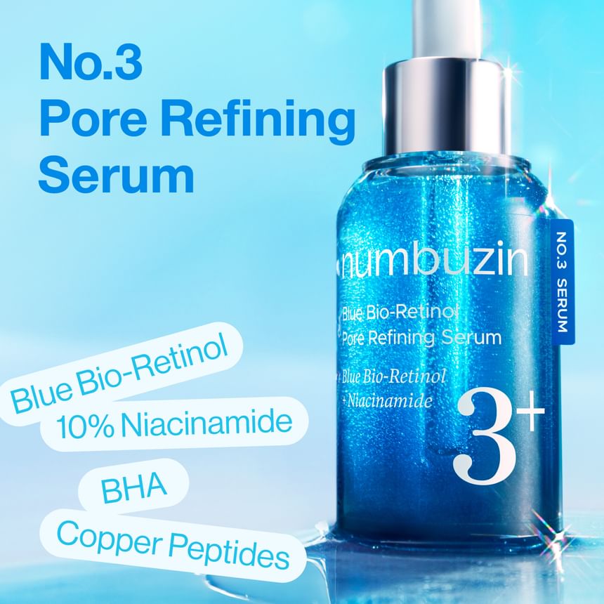 numbuzin - No.3 Blue Bio-Retinol Pore Refining Serum - Gallery 1