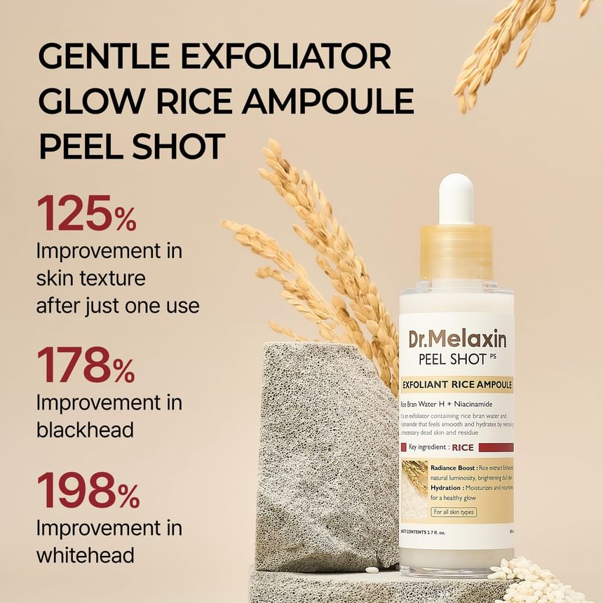 Dr.Melaxin - Peel Shot Exfoliant White Rice Ampoule 8Oml - Gallery 1