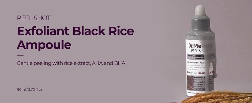 Dr.Melaxin - Peel Shot Exfoliant Black Rice Ampoule 8Oml - Gallery 1
