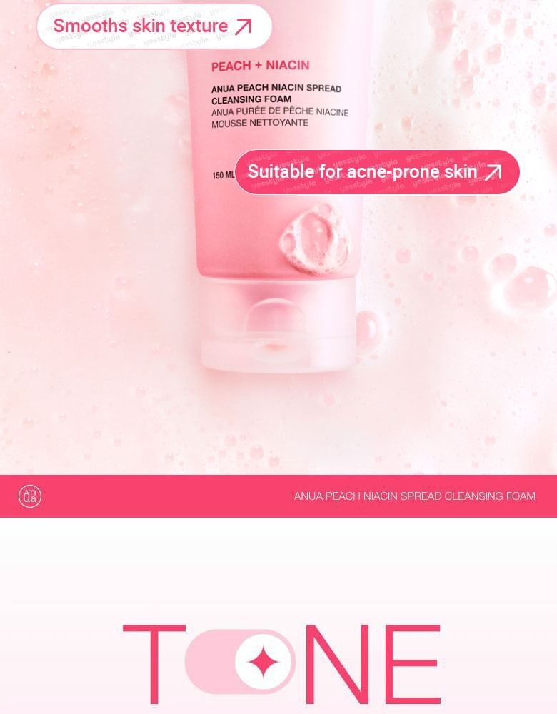Anua - Peach Niacin Spread Cleansing Foam 150ml - Gallery 3
