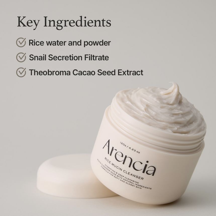 Arencia - Rice Mucin Cleanser 120g - Gallery 3