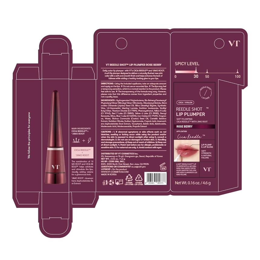 VT - Reedle Shot Lip Plumper [Roseberry] - Gallery 6