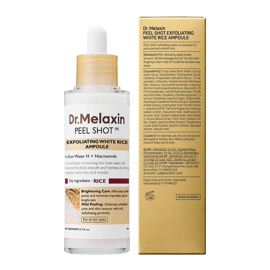Dr.Melaxin - Peel Shot Exfoliant White Rice Ampoule 8Oml - Gallery 8