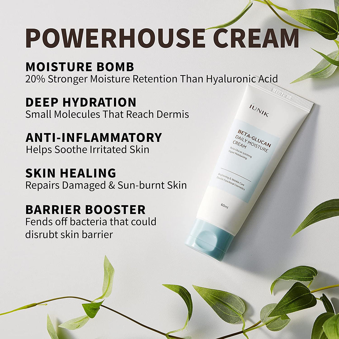 iUNIK - Beta-Glucan Daily Moisture Cream 60ml | Hydrate and Nourish Your Skin with Korean Beautys Egypt