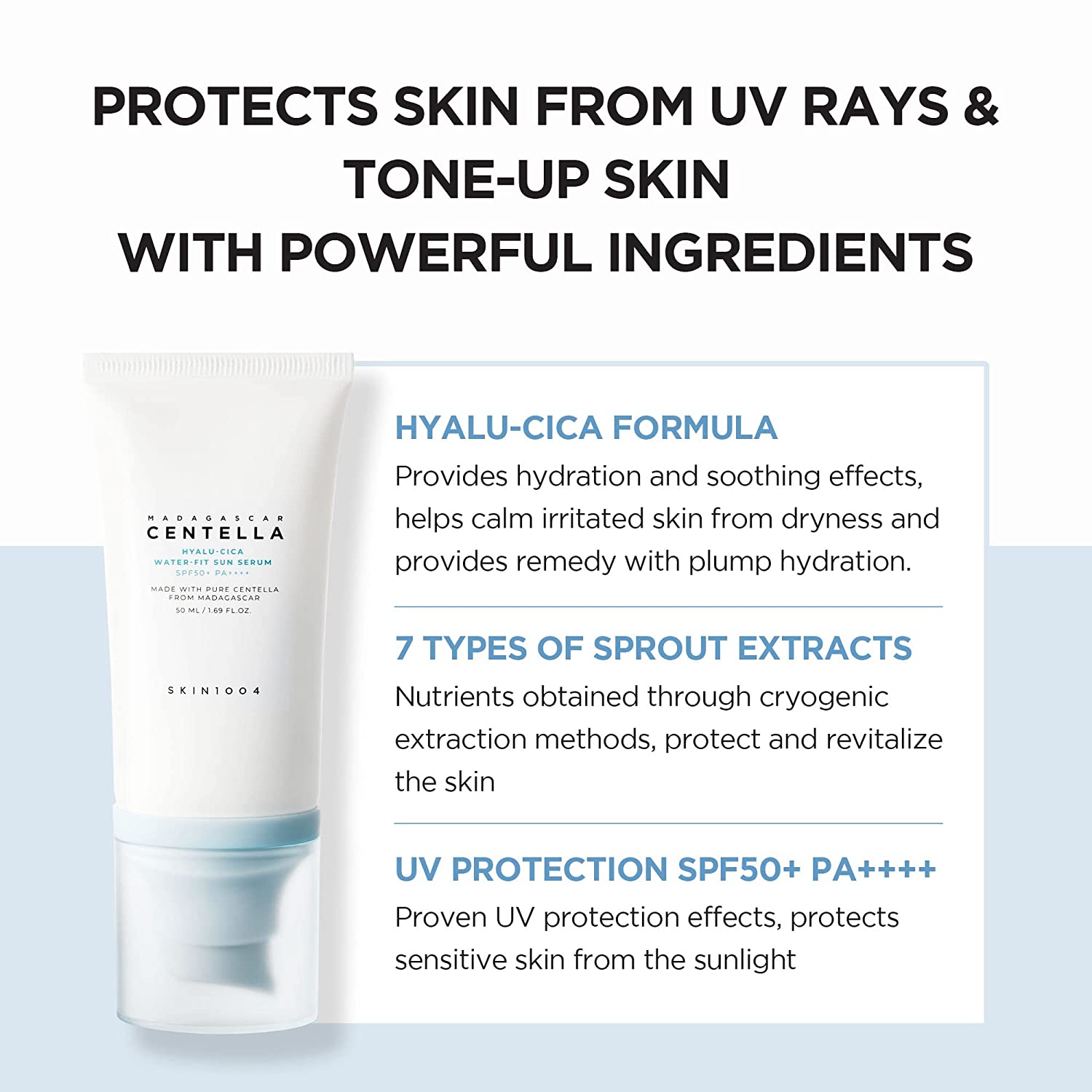 SKIN1004 - Madagascar Centella Hyalu-Cica Water-Fit Sun Serum