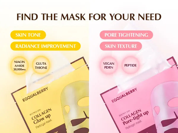 EQQUALBERRY - Collagen Glow up Hydrogel Mask (1sheet) - Gallery 13