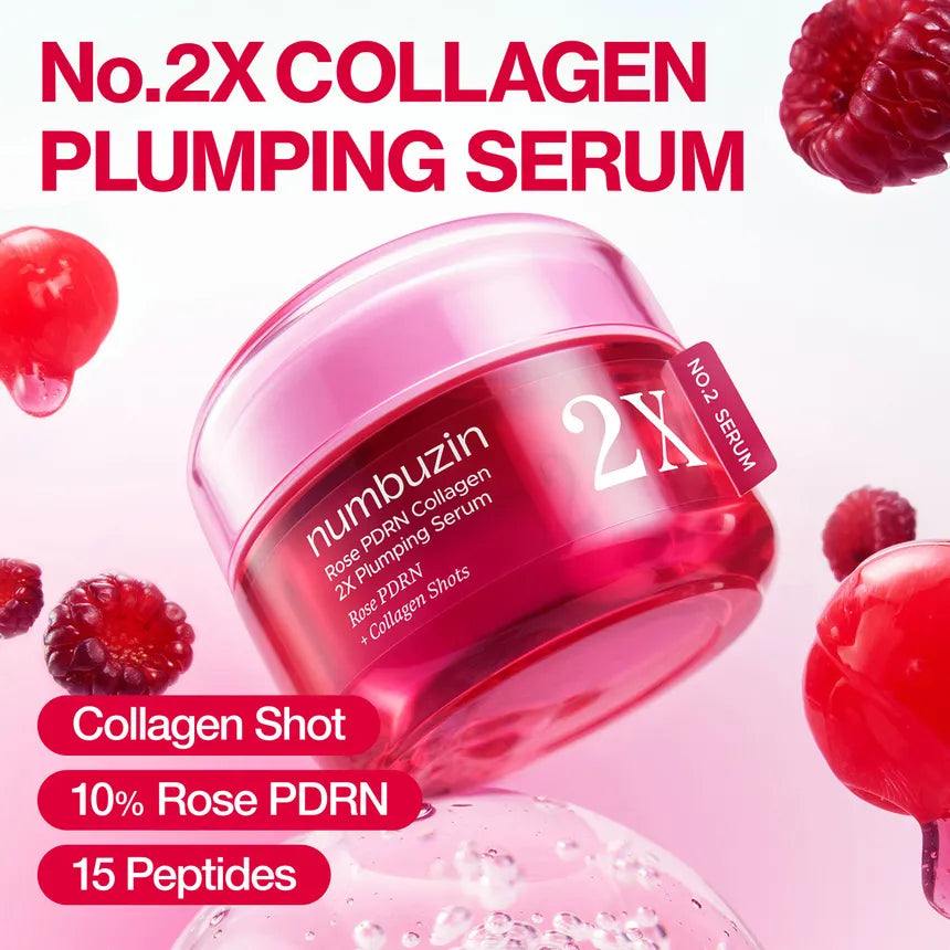 numbuzin - No.2 Rose PDRN Collagen 2X Plumping Serum - Gallery 1