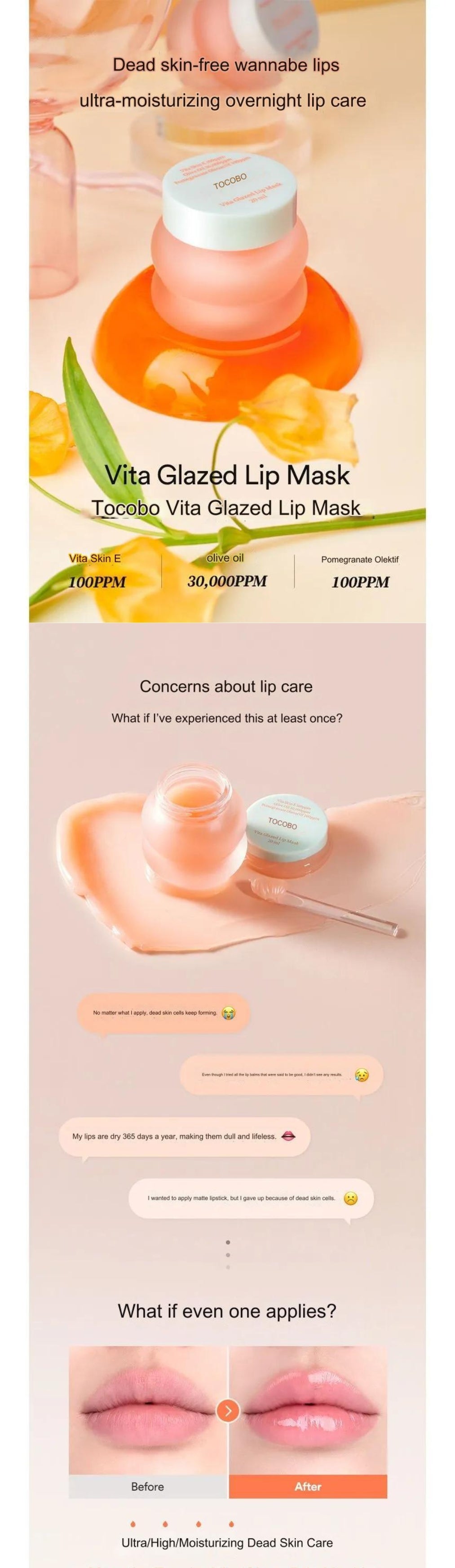 TOCOBO - Vita Glazed Lip Mask 20ml - Gallery 1