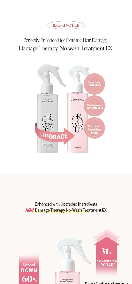 GROWUS - Damage Therapy No-Wash Treatment EX - 2 Types - Gallery 1