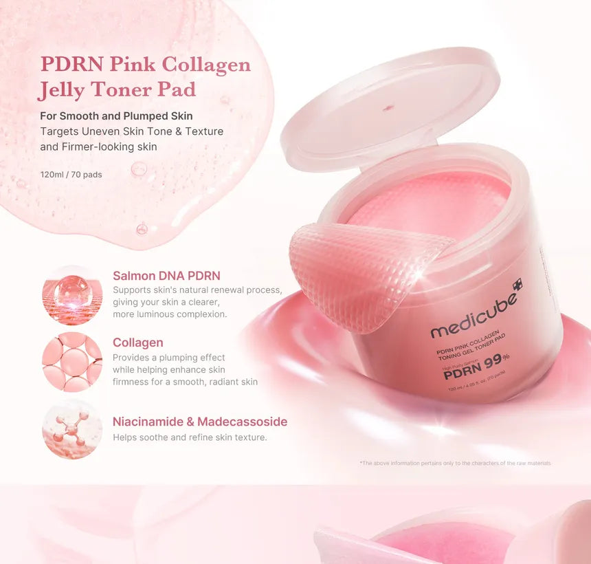 medicube - PDRN Pink Collagen Toning Gel Toner Pad - Gallery 1