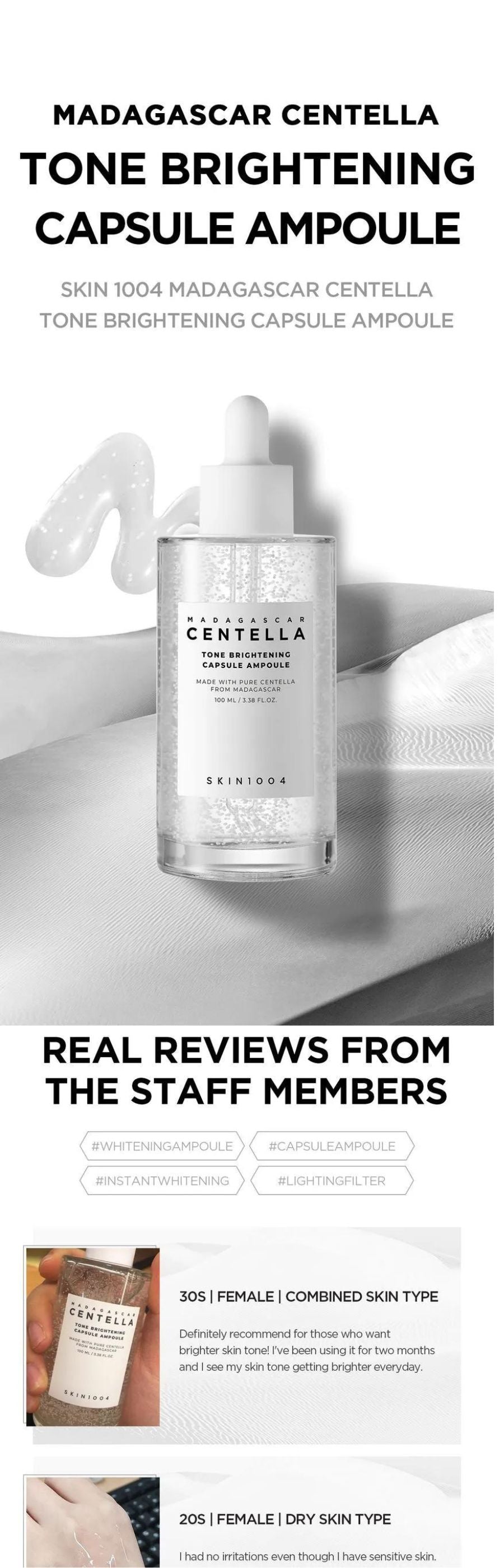 SKIN 1004 - Madagascar Centella Tone Brightening Capsule Ampoule - Gallery 1