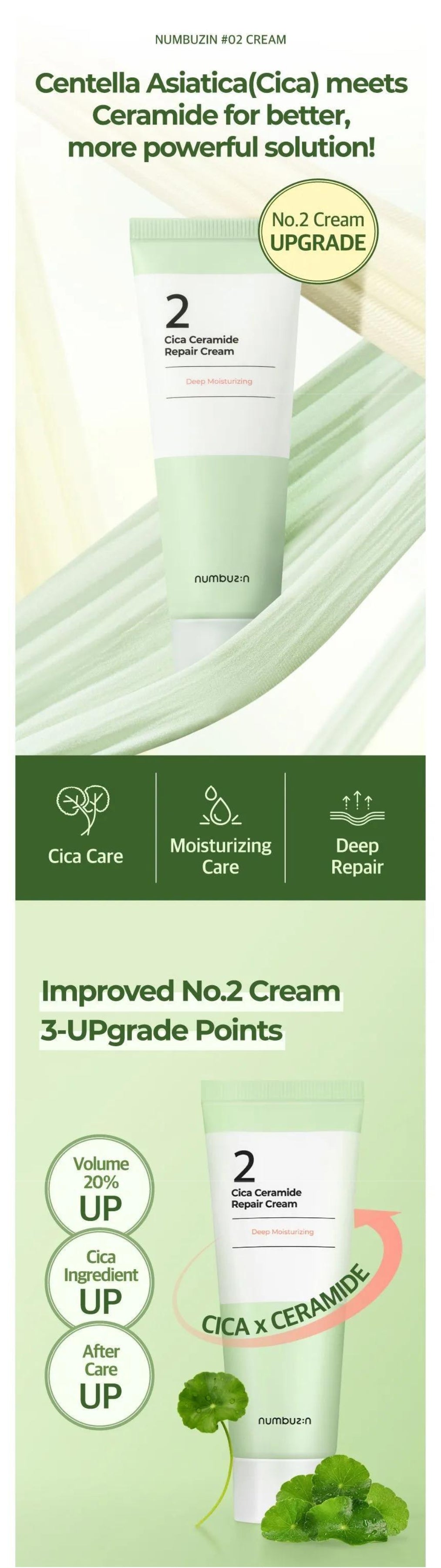 Numbuzin - No.2 Cica Ceramide Repair Cream - Gallery 1