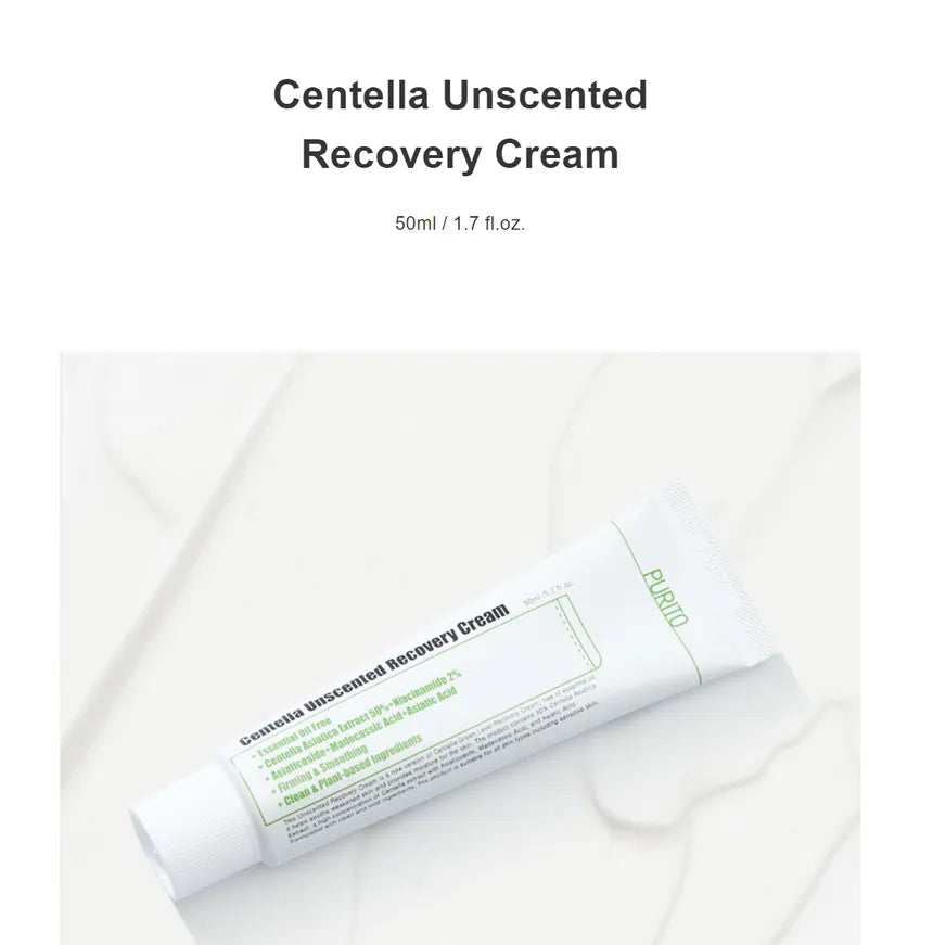 PURITO SEOUL - Centella Unscented Recovery Cream 50ml - Gallery 1