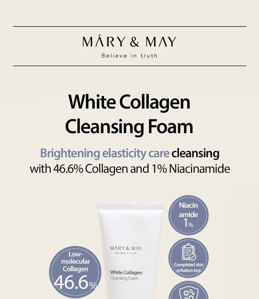 Mary&May - White Collagen Cleansing Foam 150ml - Gallery 1