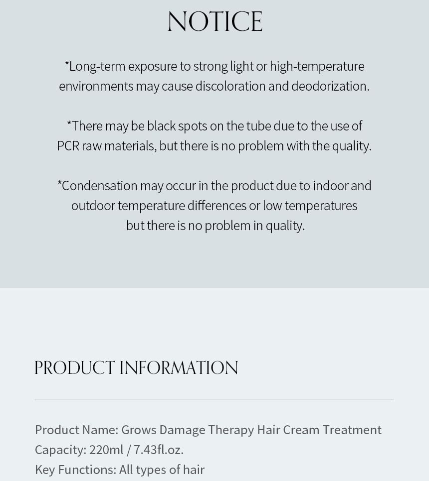 GROWUS - Damage Therapy Hair Cream Treatment EX - Gallery 21