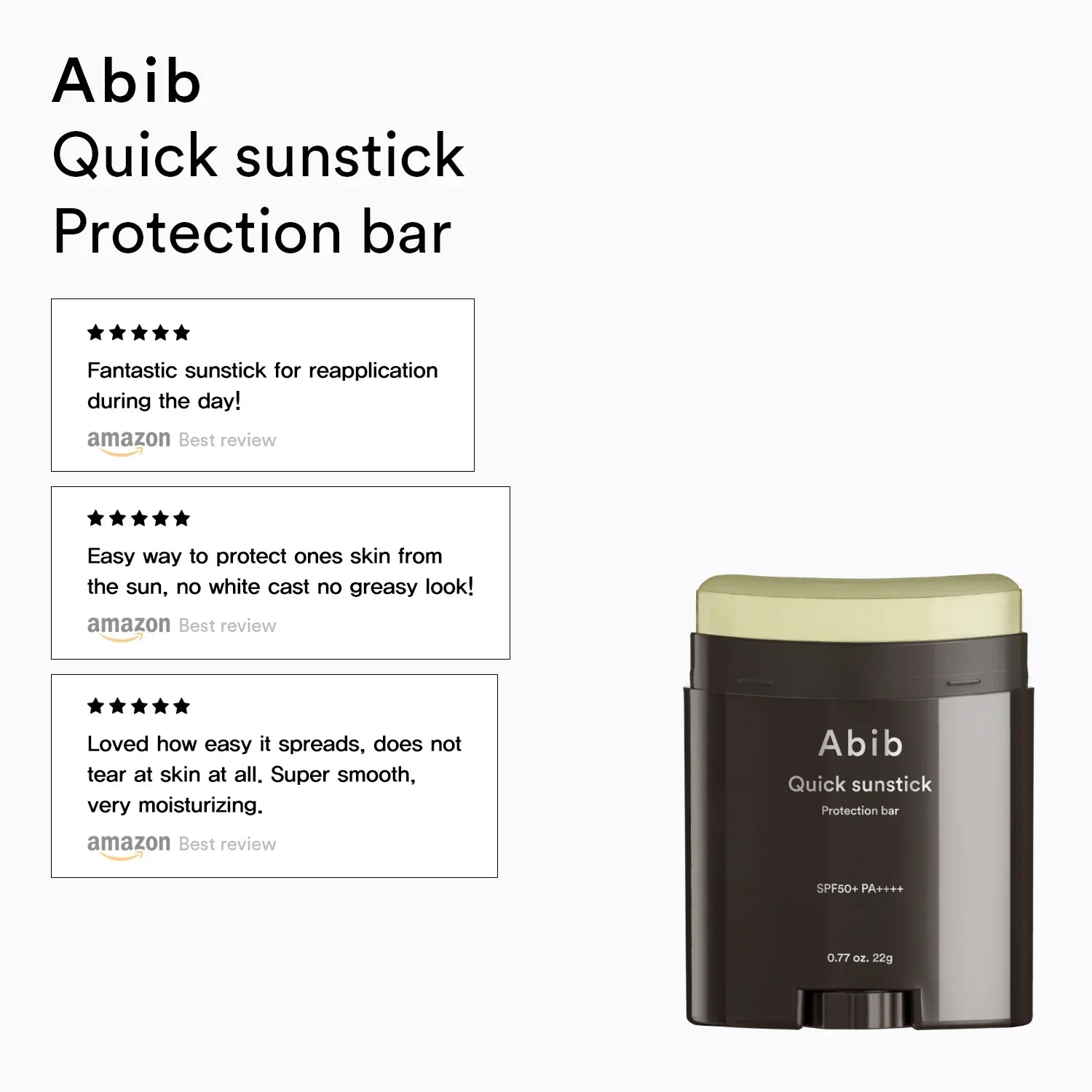 Abib - Quick Sunstick Protection Bar SPF50+ PA++++ - 22g - Gallery 2