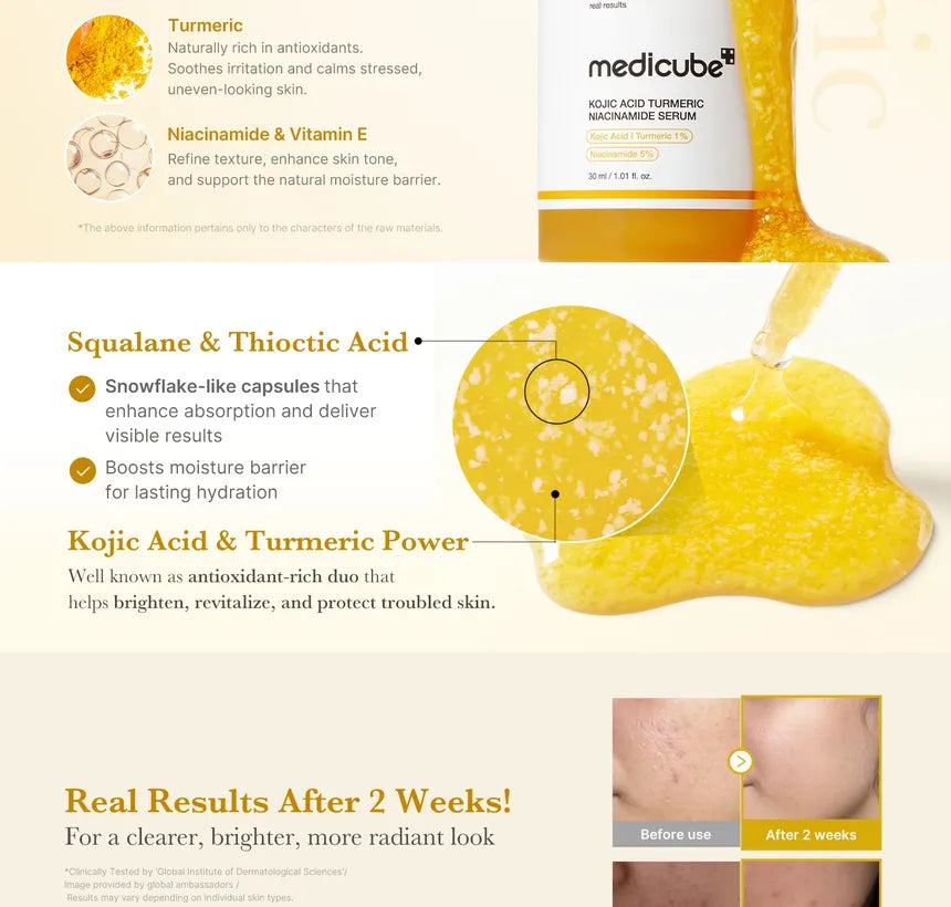 medicube - Kojic Acid Turmeric Niacinamide Serum 30ml - Gallery 2