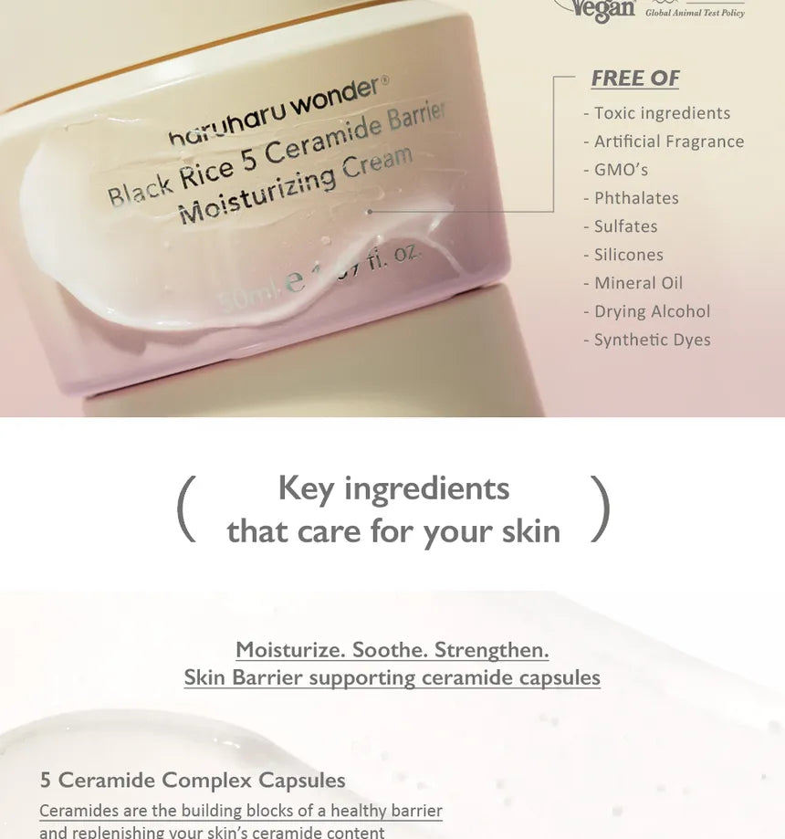 HaruHaru Wonder - Black Rice 5 Ceramide Barrier Moisturizing Cream - Gallery 2