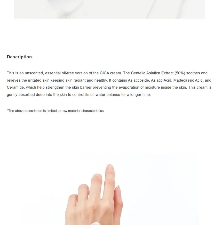 PURITO SEOUL - Centella Unscented Recovery Cream 50ml - Gallery 2