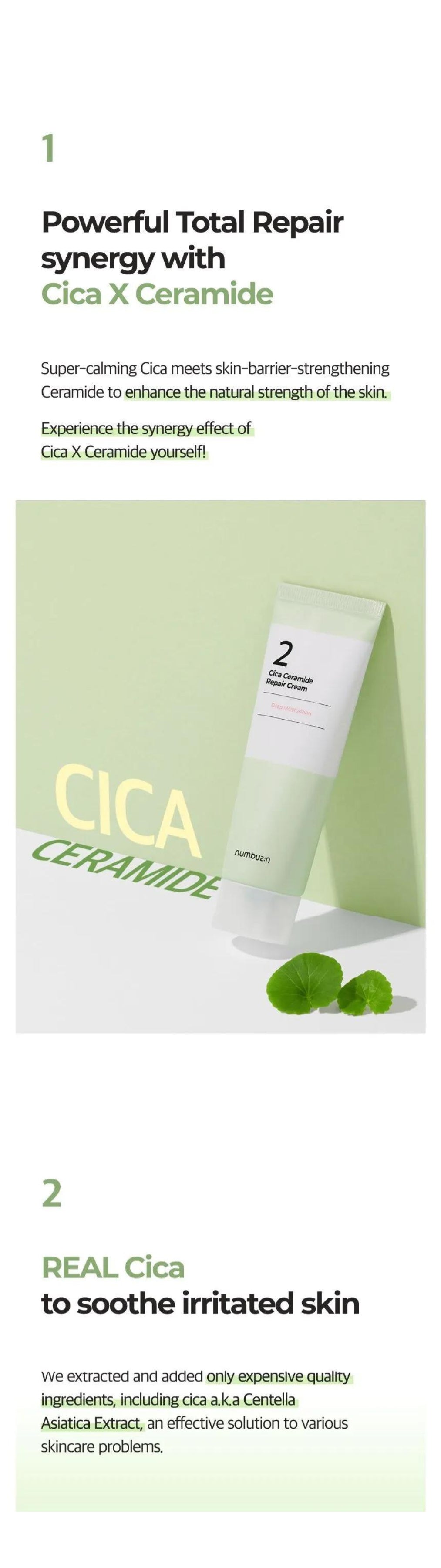 Numbuzin - No.2 Cica Ceramide Repair Cream - Gallery 2