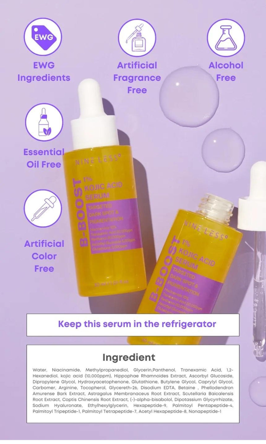 NINELESS - B-Boost 1% Kojic Acid Serum - Gallery 3