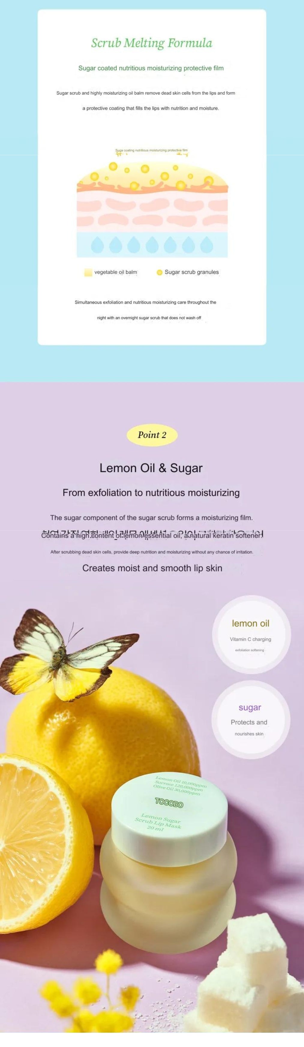 TOCOBO - Lemon Sugar Scrub Lip Mask - Gallery 3