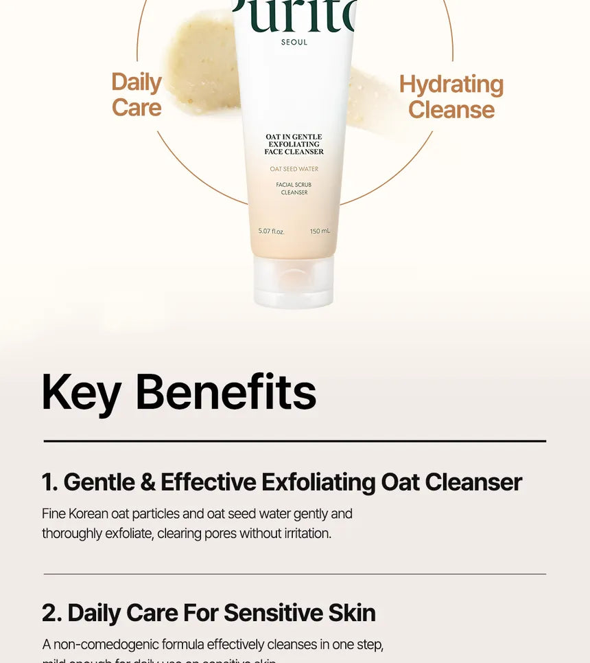 Purito SEOUL - Oat In Gentle Exfoliating Face Cleanser - Gallery 3