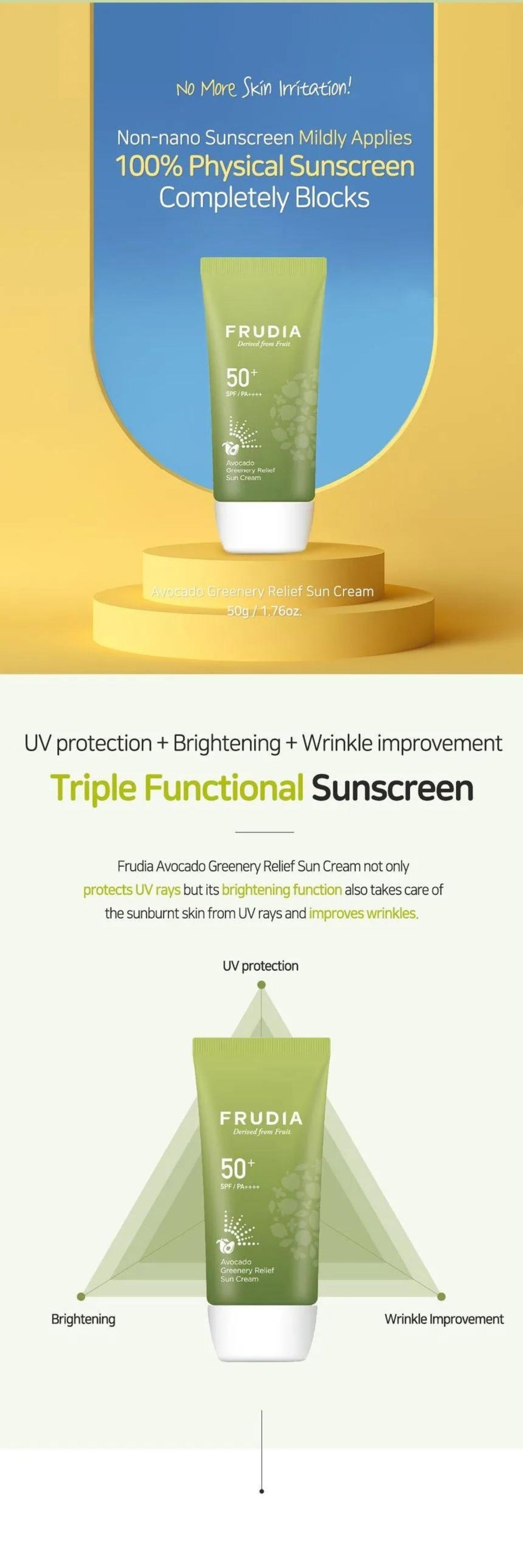 FRUDIA - Avocado Greenery Relief Sun Cream - Gallery 4