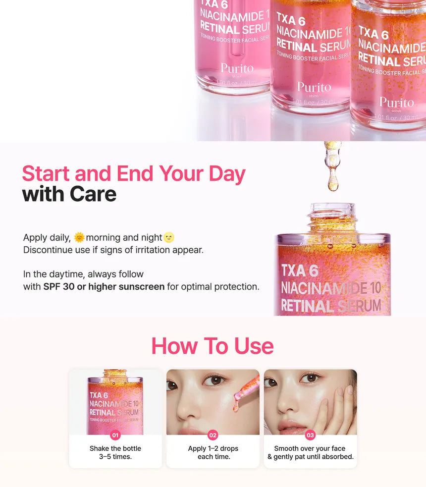Purito SEOUL - TXA 6 Niacinamide 10 Retinal Serum - Gallery 5