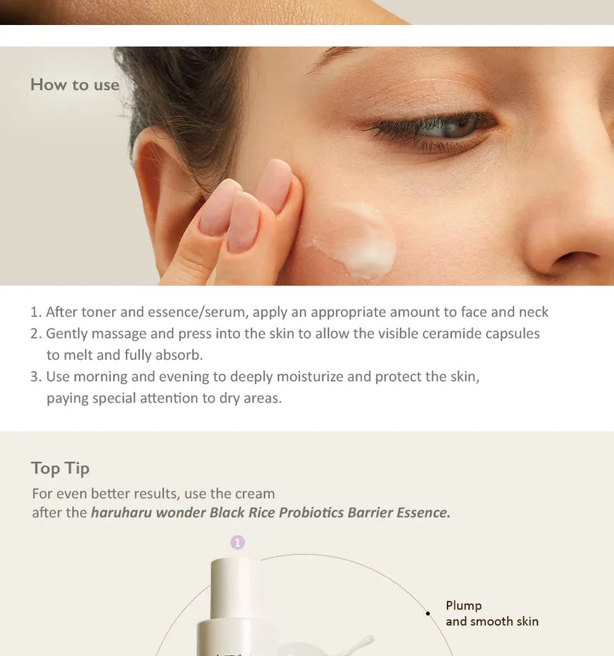 HaruHaru Wonder - Black Rice 5 Ceramide Barrier Moisturizing Cream - Gallery 6