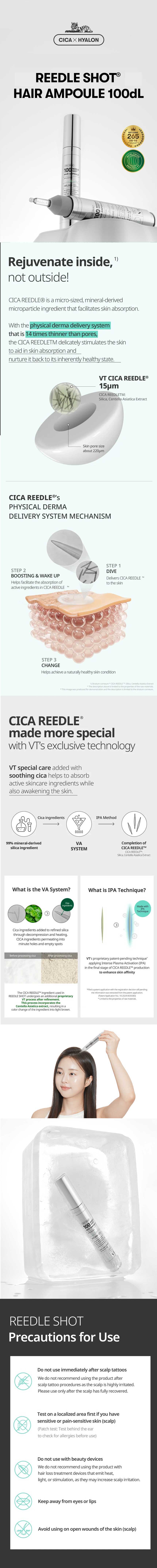 VT - Reedle Shot Hair Ampoule [100dL] 15ml - Gallery 1