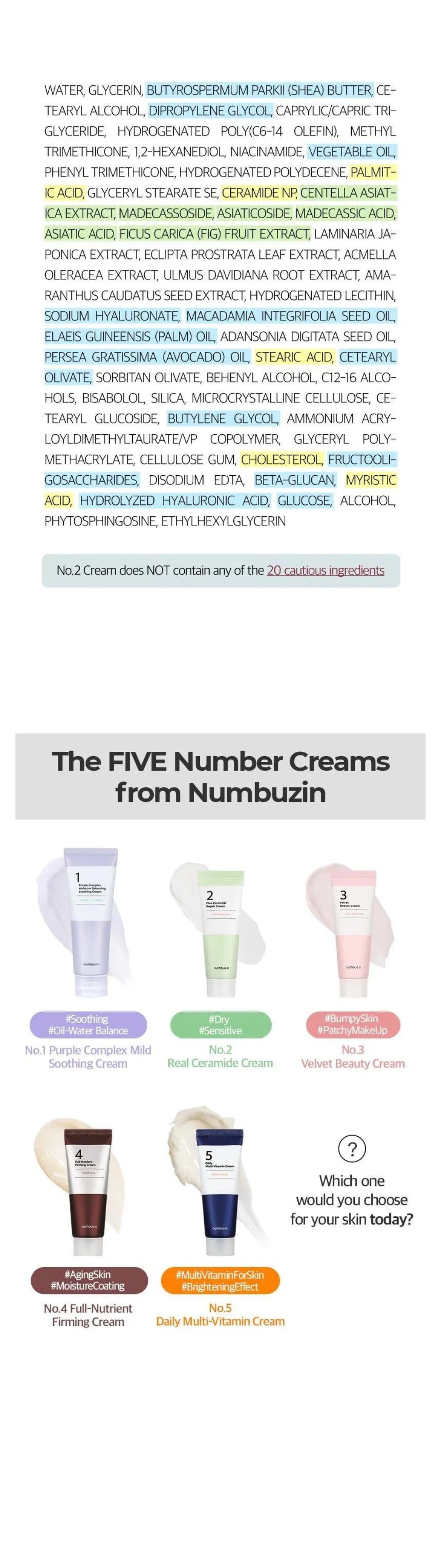 Numbuzin - No.2 Cica Ceramide Repair Cream - Gallery 7