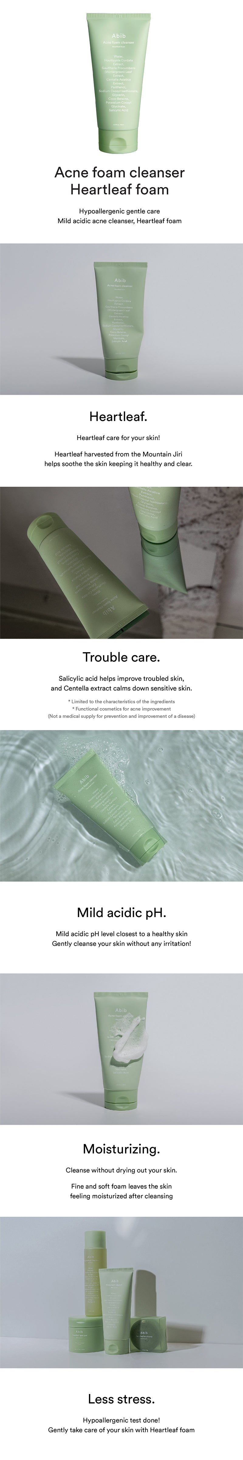 Abib Acne Foam Cleanser Heartleaf Foam 150ml - Gallery 1