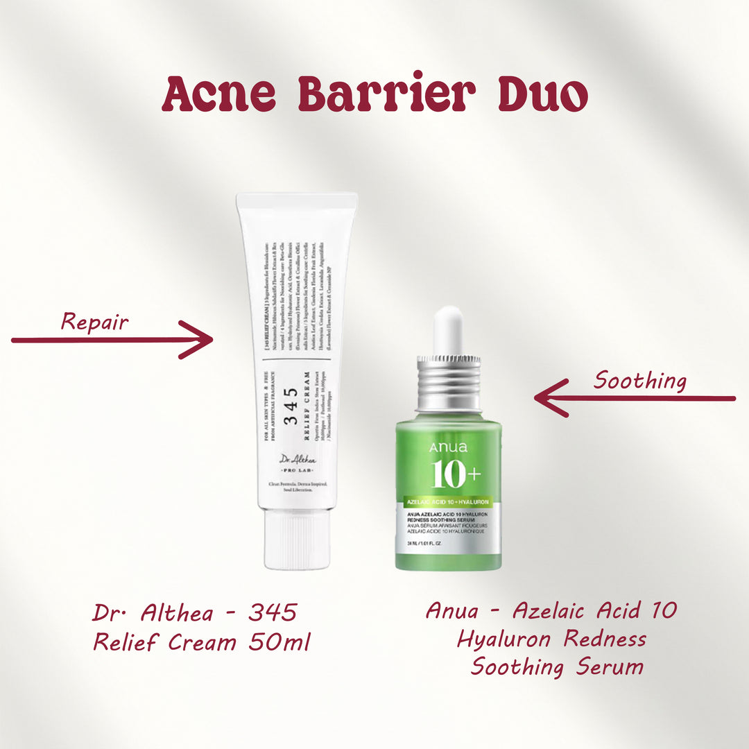 [Acne Barrier Duo]  Anua - Azelaic Acid 10 Hyaluron Redness Soothing Serum + Dr. Althea - 345 Relief Cream 50ml