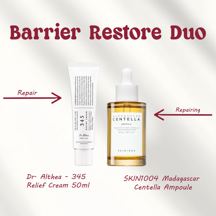 [Barrier Restore Duo] SKIN1004 Madagascar Centella Ampoule 30ml + Dr. Althea - 345 Relief Cream
