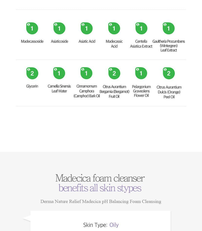 celimax - Derma Nature Relief Madecica pH Balancing Foam Cleansing - Gallery 7