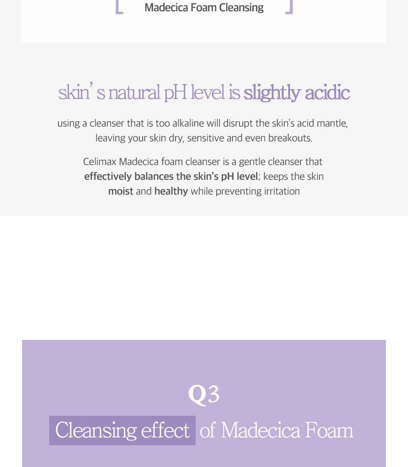 celimax - Derma Nature Relief Madecica pH Balancing Foam Cleansing - Gallery 10