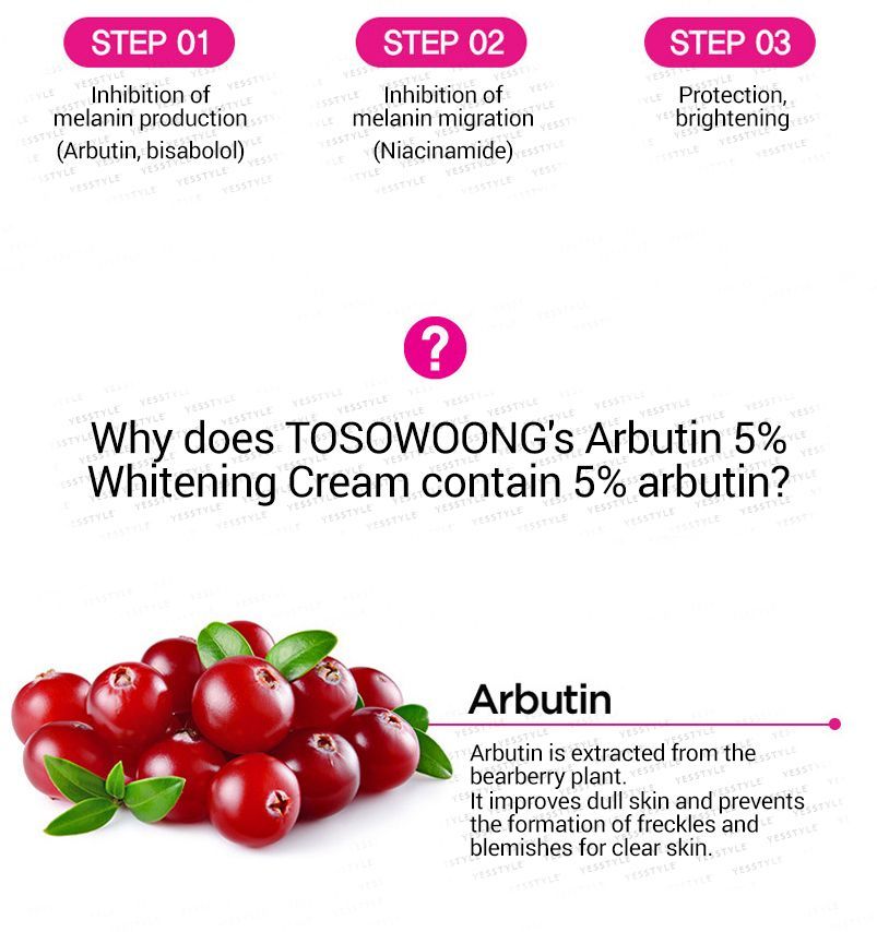 TOSOWOONG - Arbutin 5% Whitening Cream 50g - Gallery 6