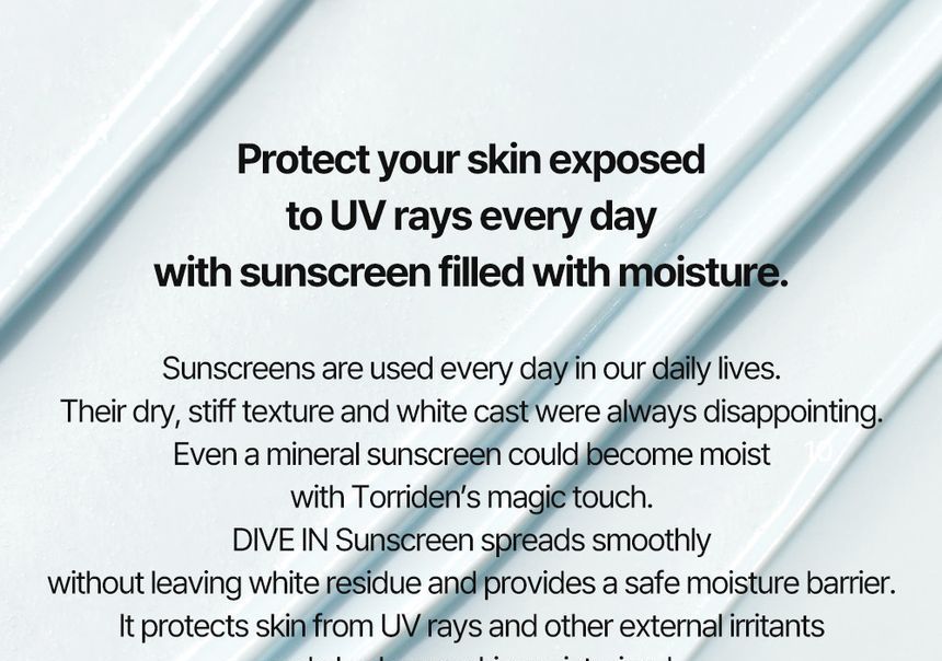 Torriden - DIVE-IN Mild Sun Cream 60ml - Gallery 13