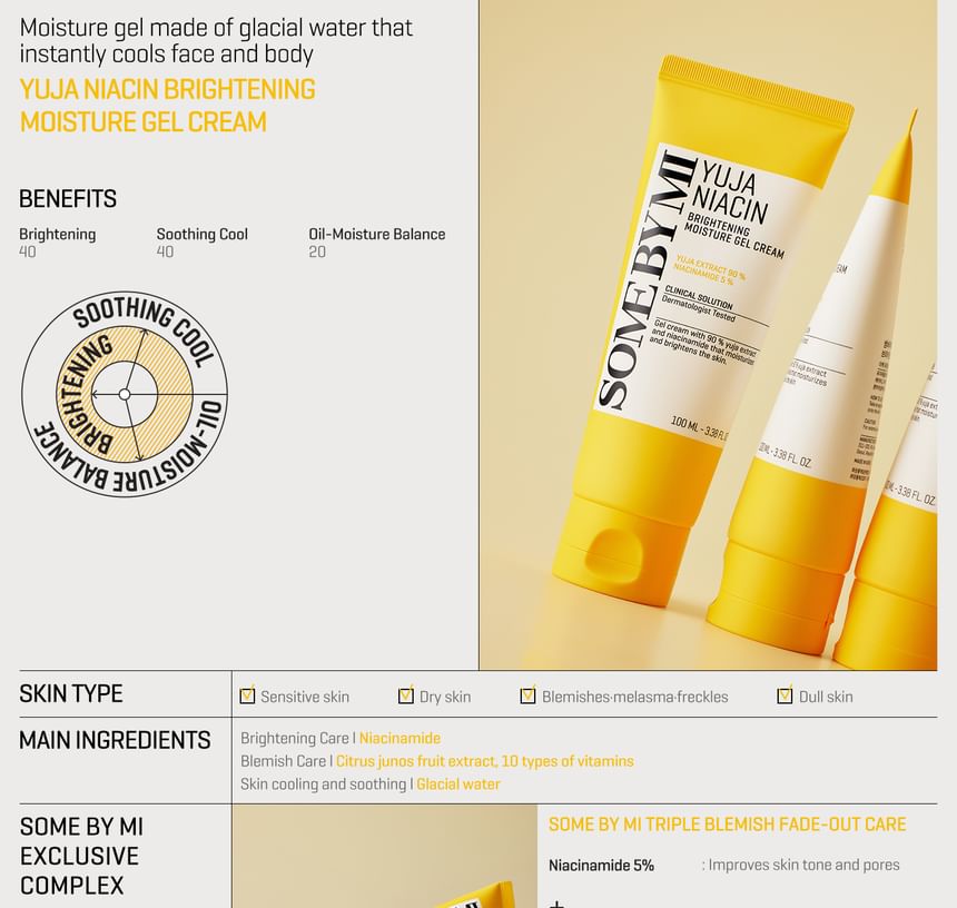 SOME BY MI - Yuja Niacin Brightening Moisture Gel Cream - Gallery 1