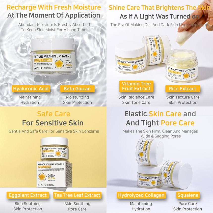 APLB - Retinol Vitamin C Vitamin E Facial Cream - Gallery 15