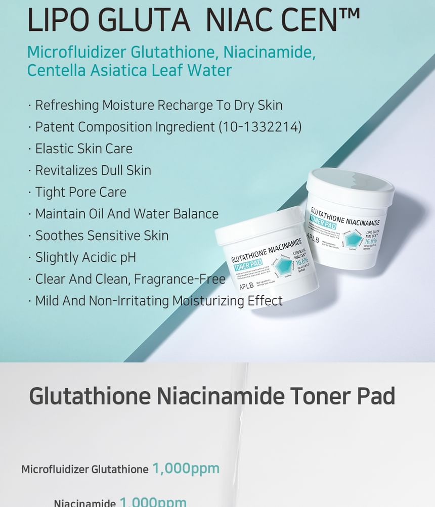 APLB - Glutathione Niacinamide Toner Pad - Gallery 2