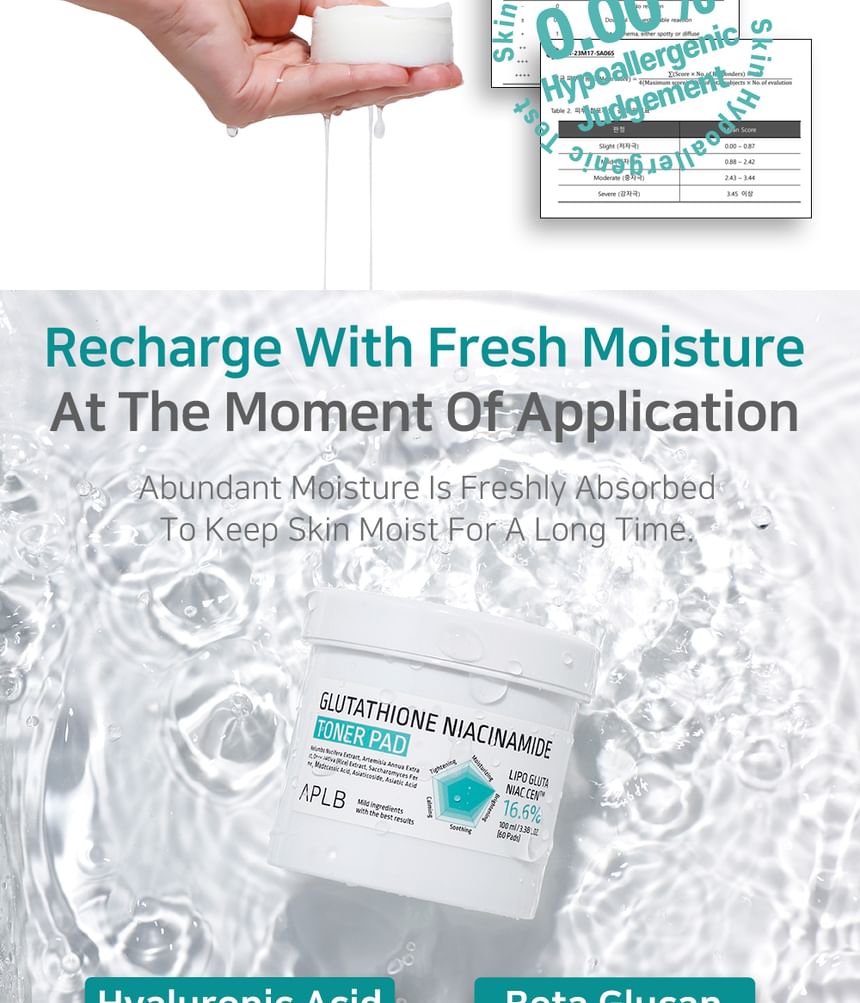 APLB - Glutathione Niacinamide Toner Pad - Gallery 11