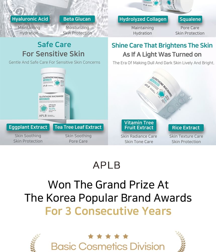 APLB - Glutathione Niacinamide Toner Pad - Gallery 15