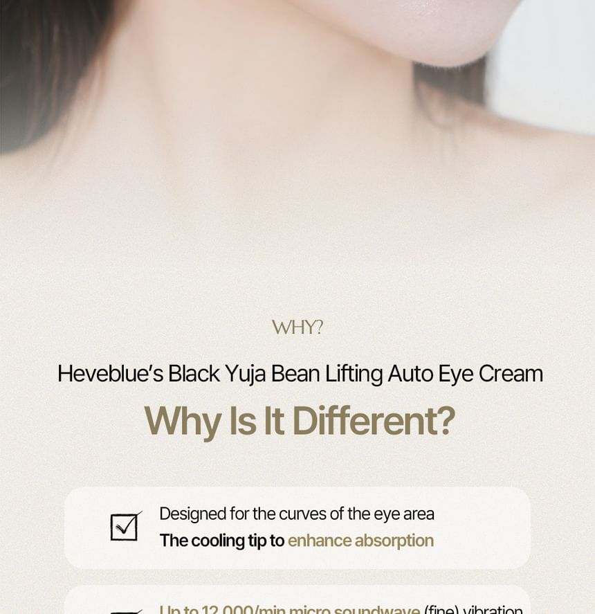 HEVEBLUE - Black Yuja Bean Lifting Auto Eye Cream - Gallery 15