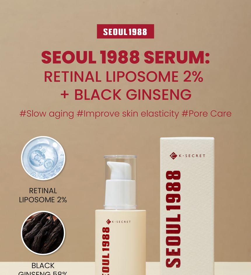 KSECRET - SEOUL 1988 Serum : Retinal Liposome 2% + Black Ginseng Bundle Set - Gallery 1