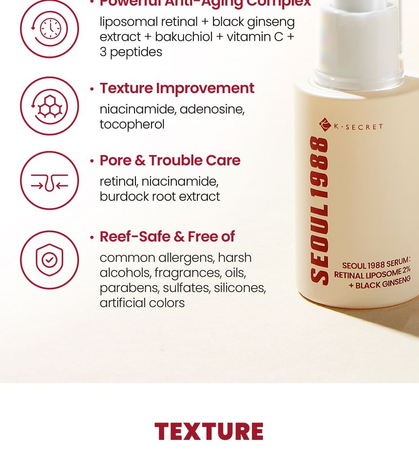 KSECRET - SEOUL 1988 Serum : Retinal Liposome 2% + Black Ginseng Bundle Set - Gallery 7