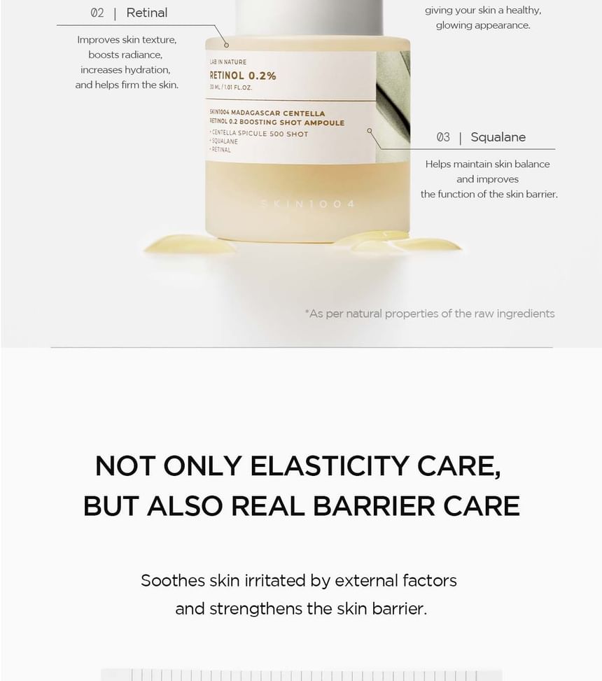 SKIN1004 - Lab in Nature Madagascar Centella Retinol 0.2 Boosting Shot Ampoule - Gallery 18