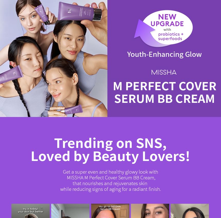 MISSHA - Perfect Cover Serum B.B Cream Mini - 4 Colors - Gallery 1